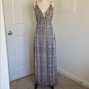Boho Floral Print Maxi Dress